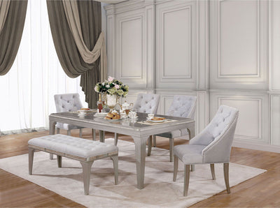 Diocles - Bench - Silver / Gray - Grand Furniture GA