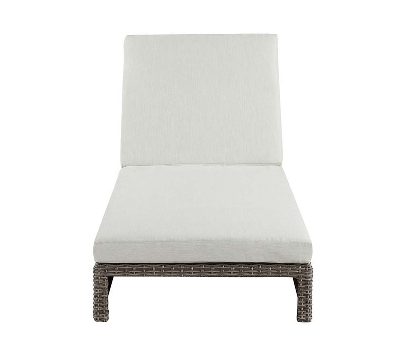 Salena - Patio Lounge Chair - Beige Fabric & Gray Finish - 8" - Grand Furniture GA