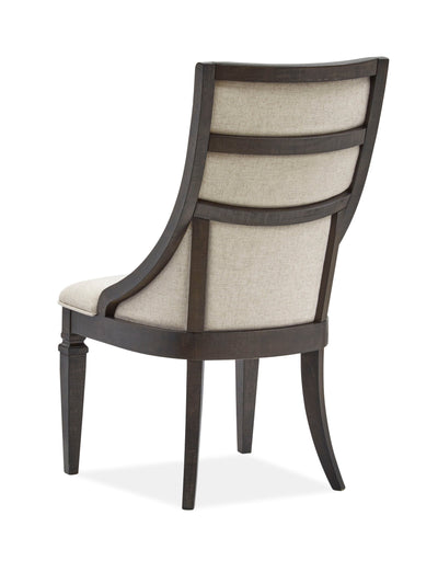 Calistoga - Dining Arm Chair With Upholstered Seat & Back (Set of 2) - Weathered Charcoal.