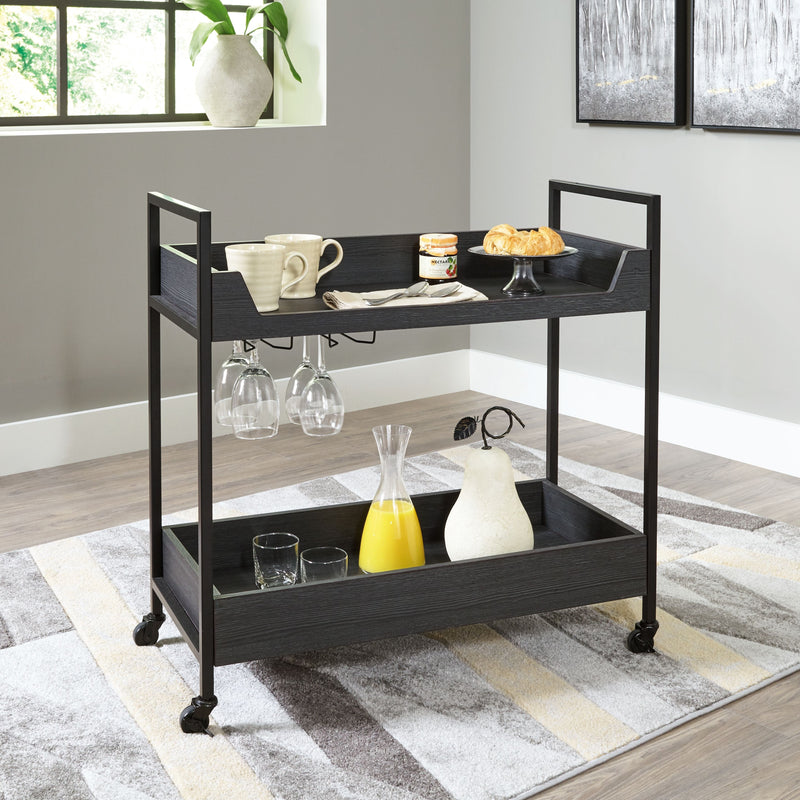 Yarlow - Black / Gray - Bar Cart.