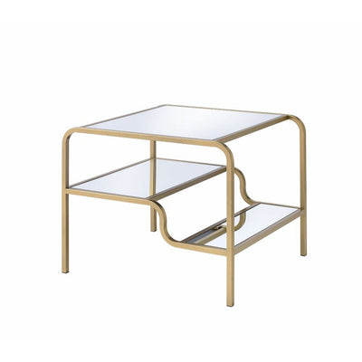 Astrid - End Table - Gold & Mirror - Grand Furniture GA