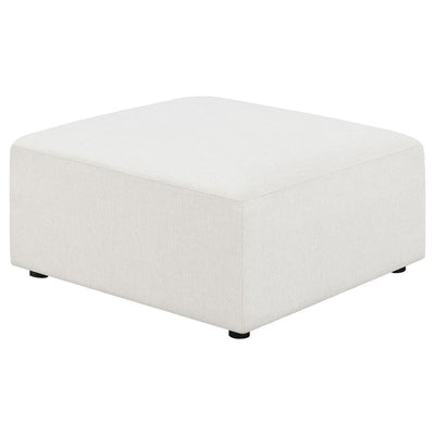 Freddie - Upholstered Square Ottoman - Pearl.