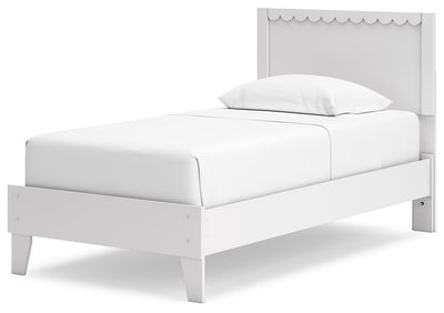 Hallityn - White - Twin Panel Platform Bed