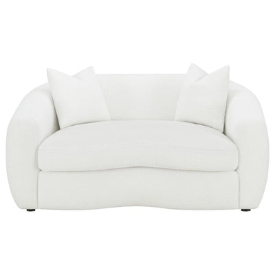 Isabella - 2 Piece Upholstered Tight Back Living Room Set - White