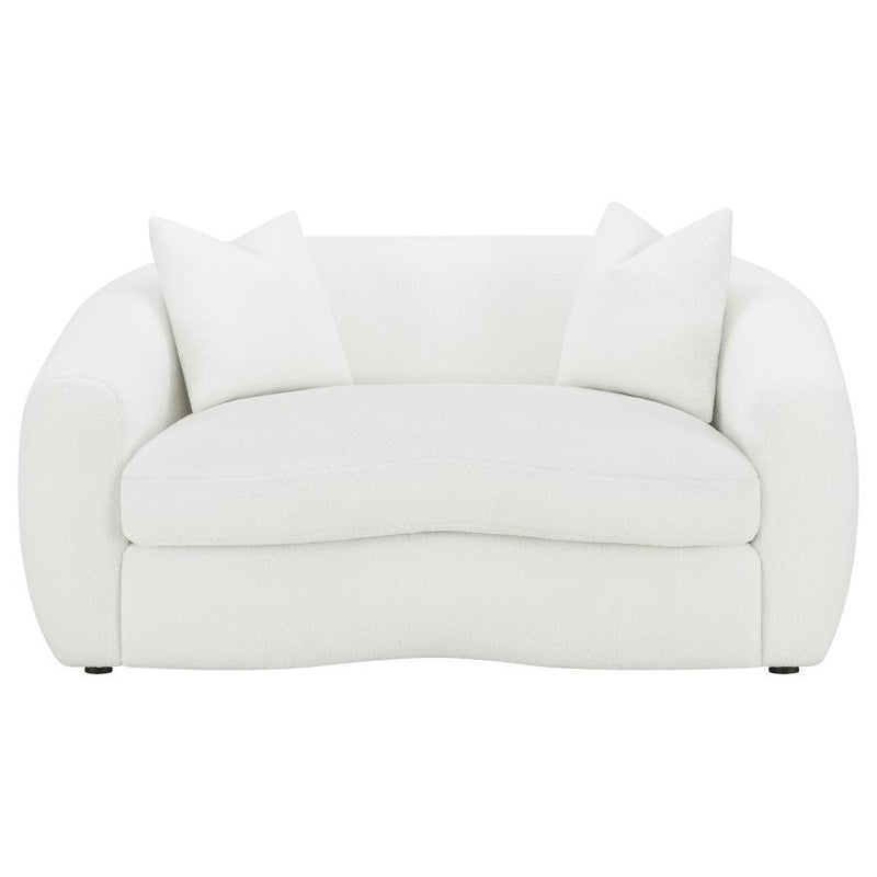 Isabella - 2 Piece Upholstered Tight Back Living Room Set - White