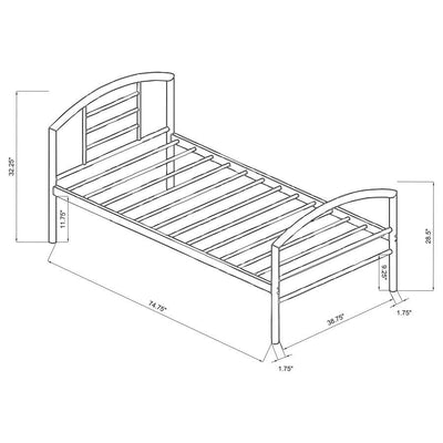 Baines - Metal Bed with Arched Headboard - Grand Furniture GA