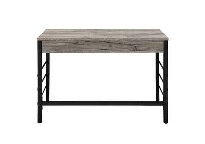 Disho - Desk - Light Weathered Oak & Black Finish - Grand Furniture GA