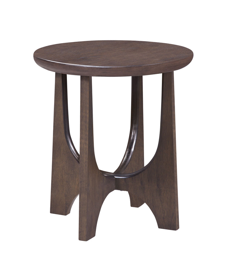 Dunnigan - Oak End Table - Dark Brown