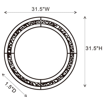 Lixue - Round Wall Mirror With Led Lighting - Silver