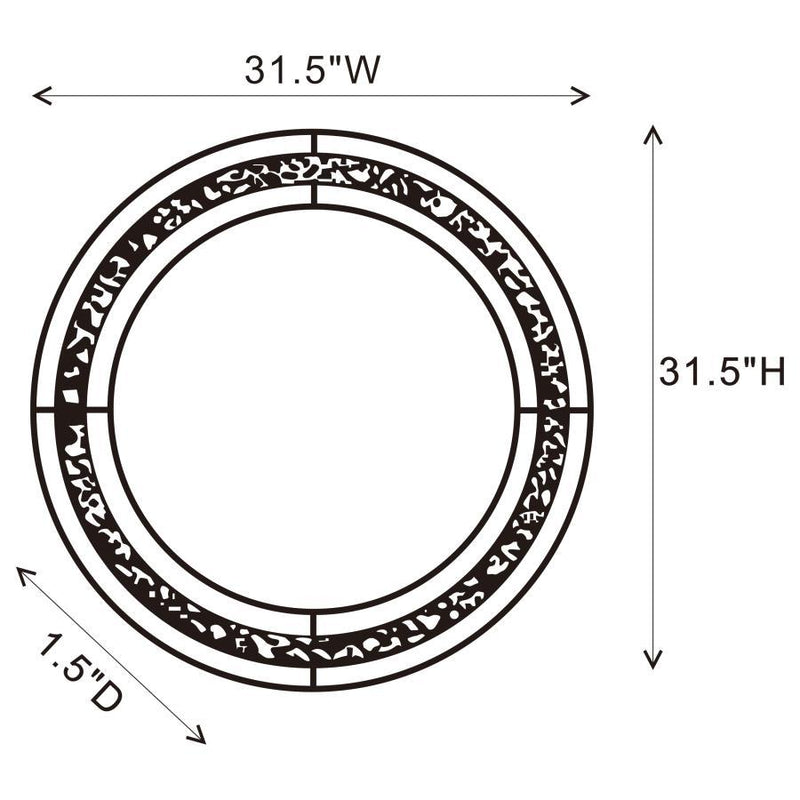 Lixue - Round Wall Mirror With Led Lighting - Silver