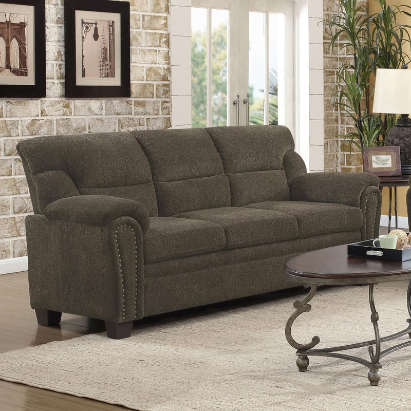 Clemintine - Upholstered Sofa with Nailhead Trim - Grand Furniture GA