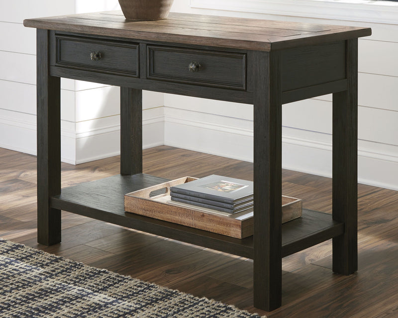 Tyler - Grayish Brown / Black - Sofa Table.