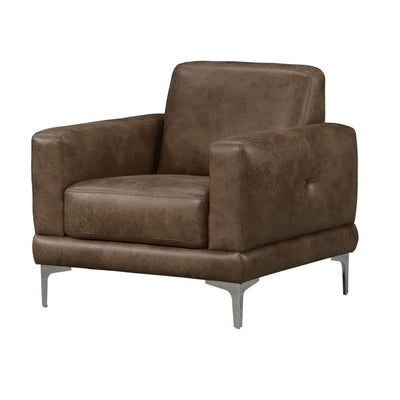 Reagan - Chair - 2-Tone Mocha Polished Microfiber - Grand Furniture GA
