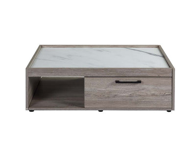 Walden - Coffee Table - Faux Marble Top & Gray Oak Finish - Grand Furniture GA