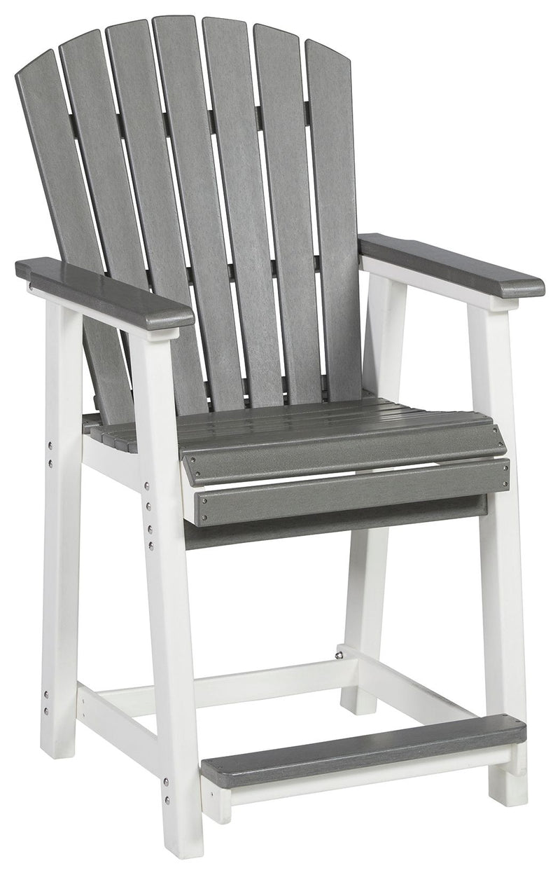 Transville - Gray / White - Barstool (Set of 2).