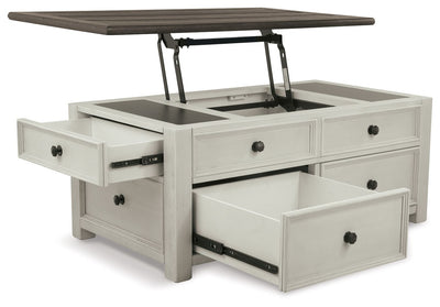 Bolanburg - White / Brown / Beige - Lift Top Cocktail Table.