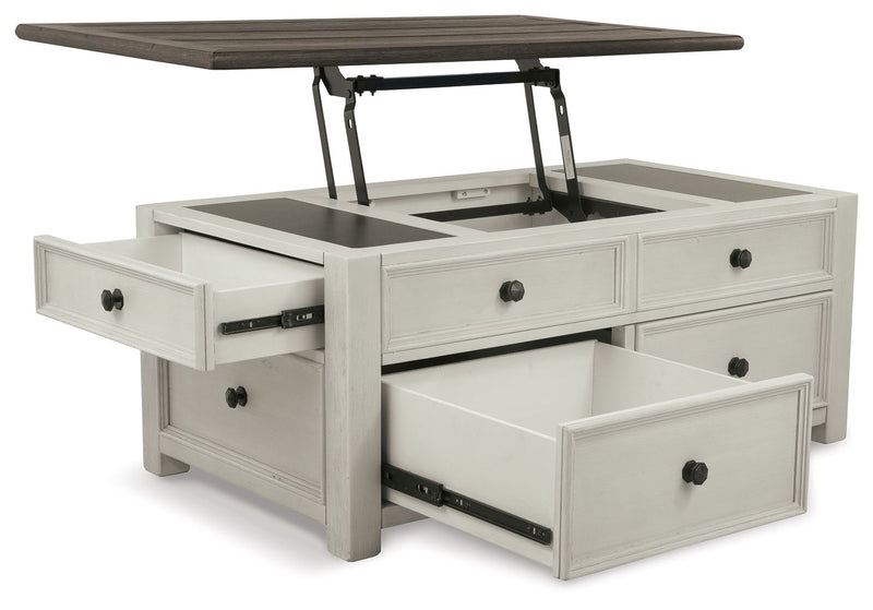 Bolanburg - White / Brown / Beige - Lift Top Cocktail Table.