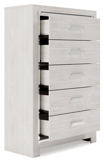 Altyra - White - Five Drawer Chest - Grand Furniture GA