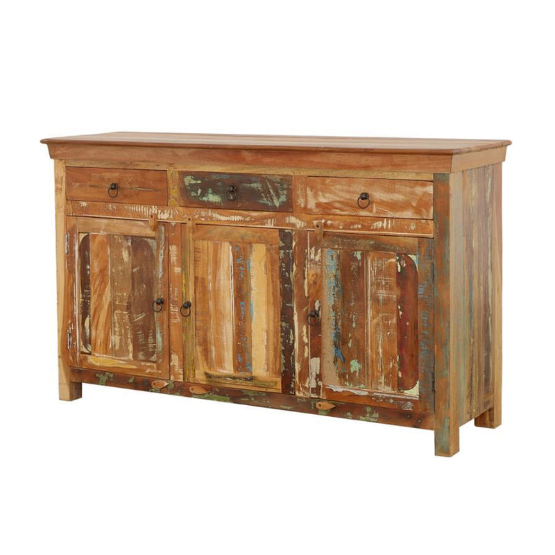 Henry - 3-Door Accent Cabinet Reclaimed Wood.