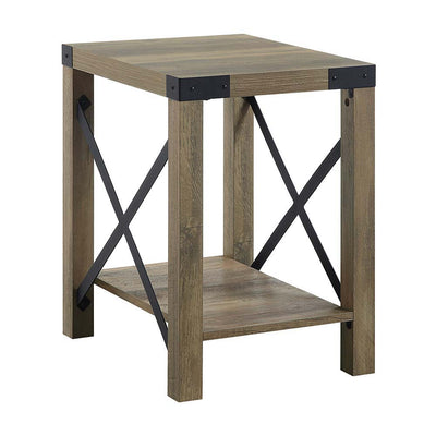 Abiram - End Table - Rustic Oak Finish - Grand Furniture GA