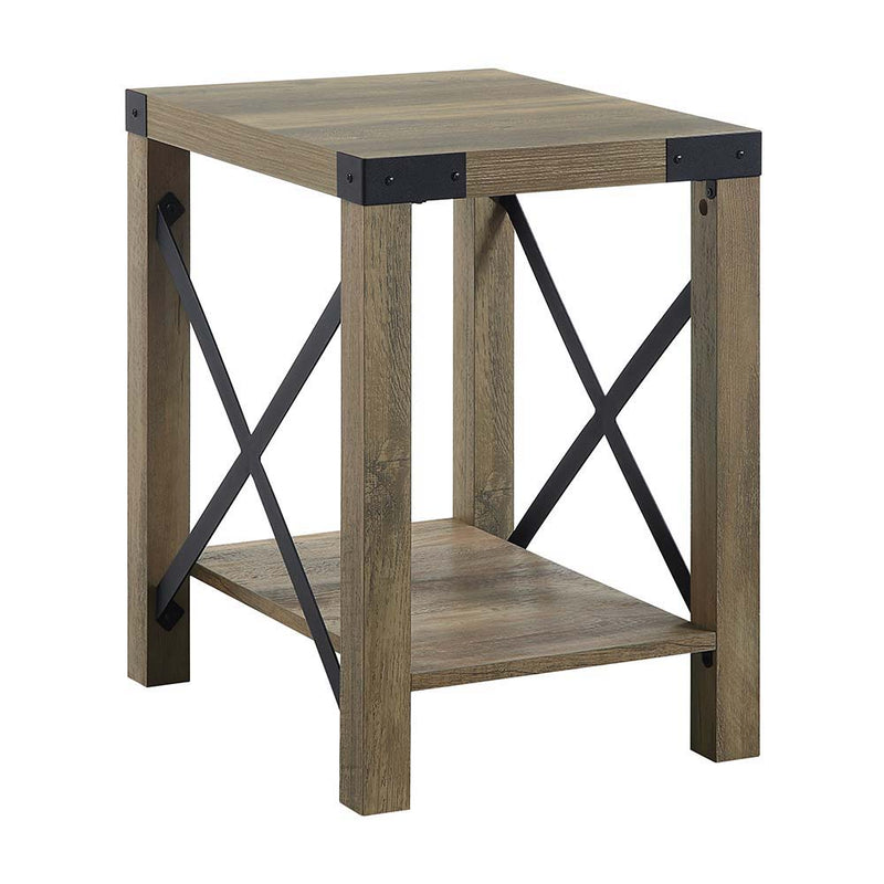 Abiram - End Table - Rustic Oak Finish - Grand Furniture GA