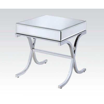 Yuri - End Table - Mirrored Top & Chrome - Grand Furniture GA