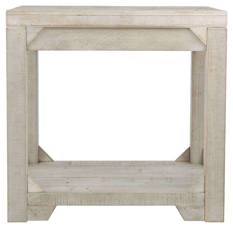 Fregine - Whitewash - Rectangular End Table.
