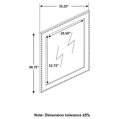 Melody - Rectangular Upholstered Dresser Mirror