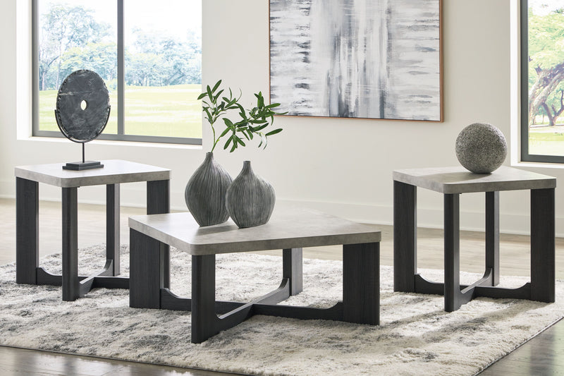 Sharstorm - Two-tone Gray - Occasional Table Set (Set of 3).