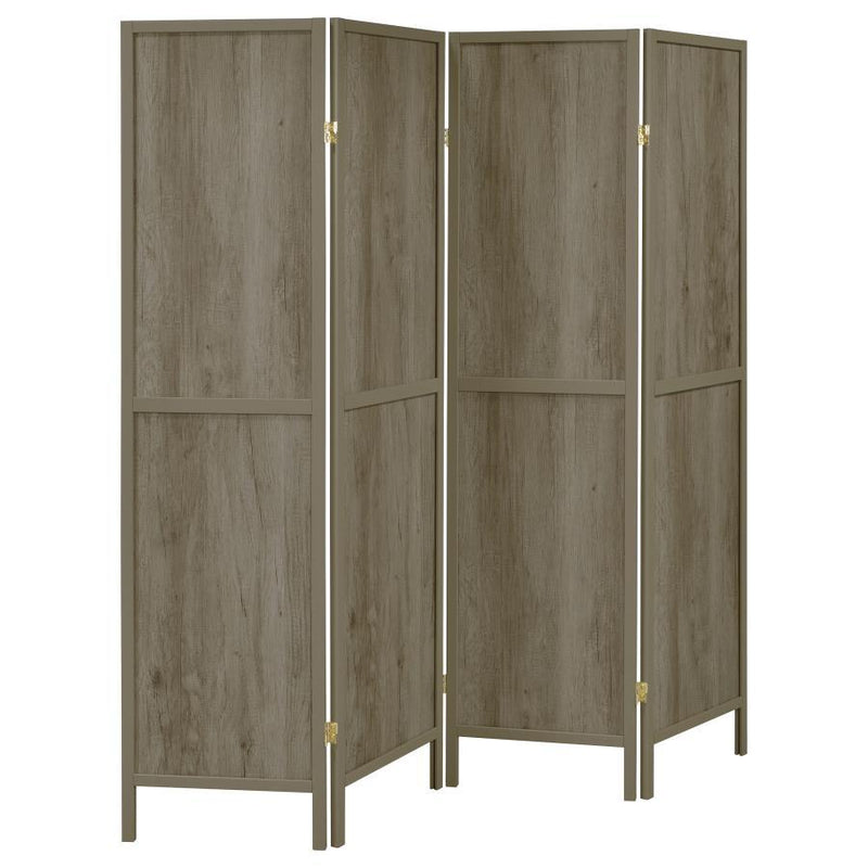 Deepika - 4-panel Solid Design Folding Screen