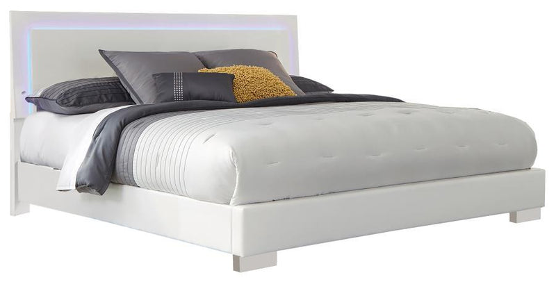 Felicity - Panel Bed with LED Lighting.