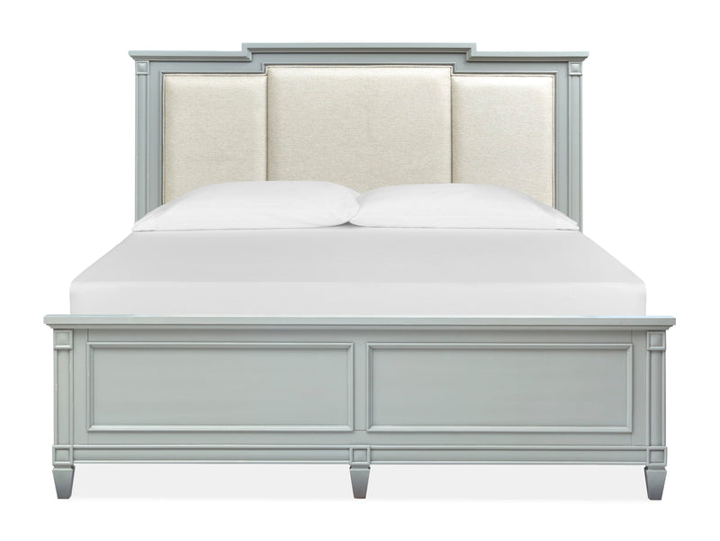 Glenbrook - Complete Panel Bed With Upholstered Headboard.