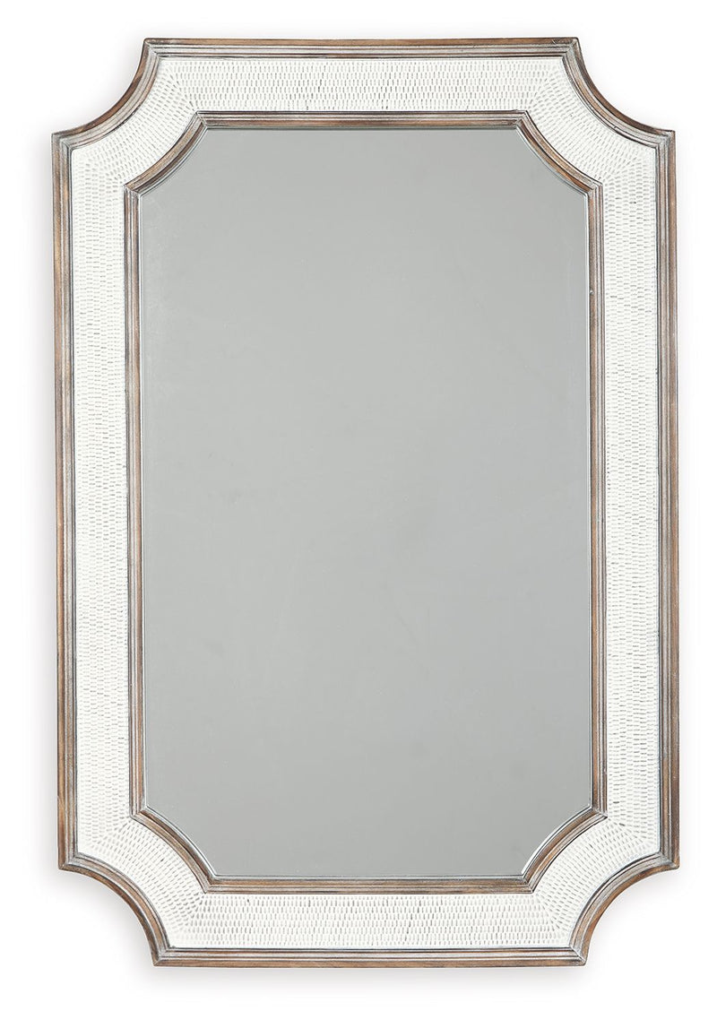 Howston - Antique White - Accent Mirror.