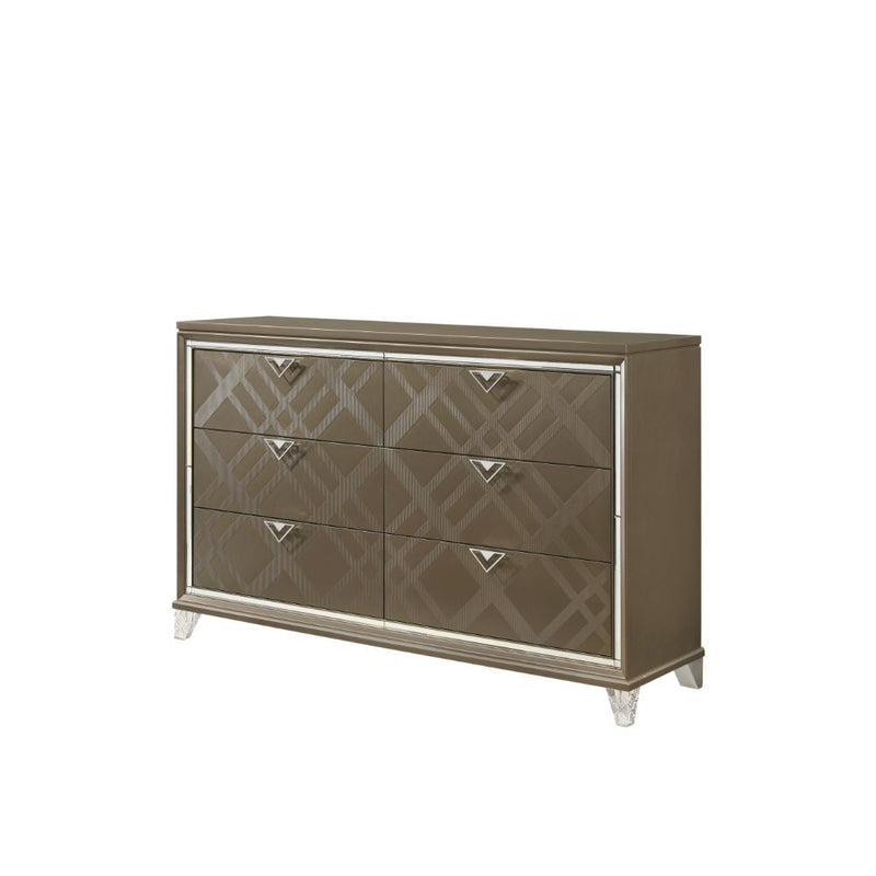 Skylar - Dresser - Dark Champagne - Grand Furniture GA