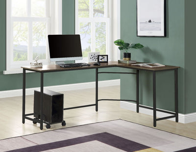 Acme - Dazenus - Computer Desk, Black Finish - Of00042 - Black & Oak Finish - Grand Furniture GA