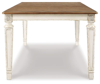 Realyn - Chipped White - Rect Dining Room Ext Table.