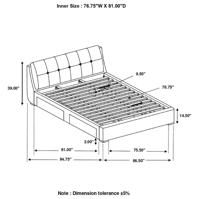 Fenbrook - Tufted Upholstered Storage Bed - Grand Furniture GA