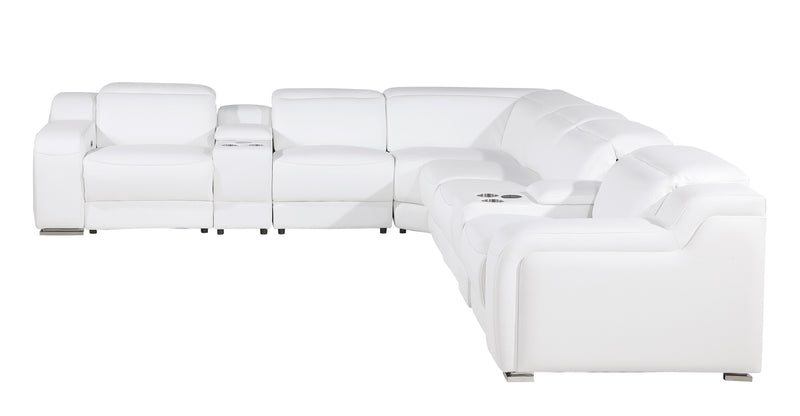 1116 - Power Reclining Italian Leather Sectional