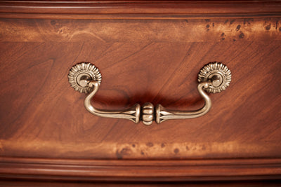 Cortina - Leather Bedside Bench - Honey Walnut.