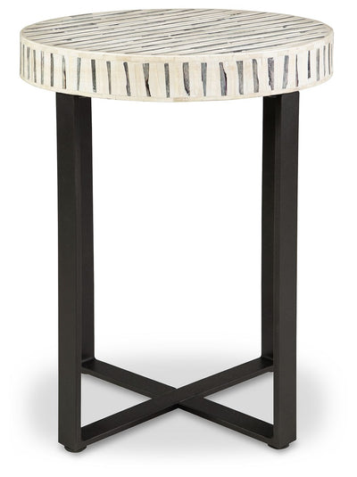 Crewridge - Black / Cream - Accent Table.