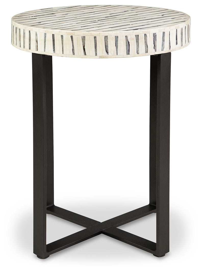 Crewridge - Black / Cream - Accent Table.