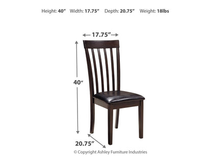 Hammis - Dark Brown - Dining Uph Side Chair (Set of 2).