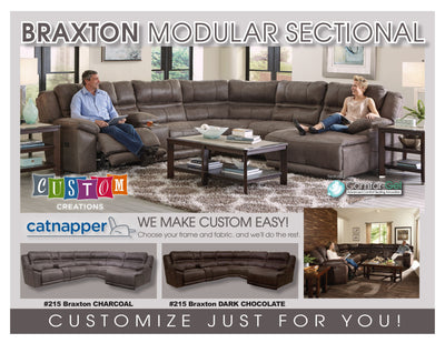 Braxton Modular Sectional - Wedge - Charcoal