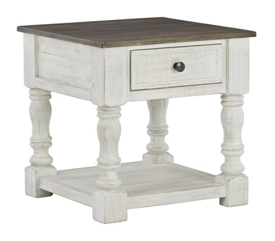 Havalance - White / Gray - Square End Table.