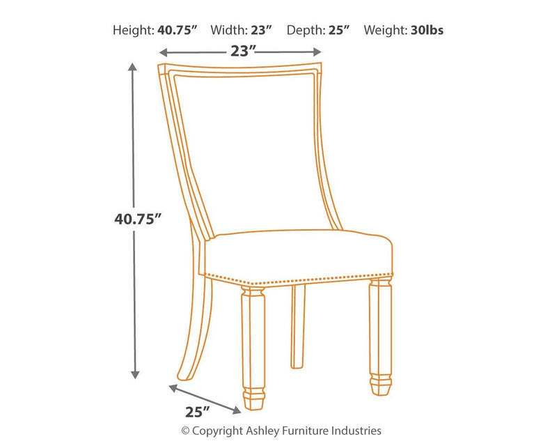 Bolanburg - Brown / Beige - Dining Uph Side Chair (Set of 2) - Lattice Back.