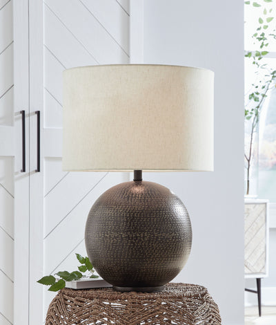 Hambell - Black / Gold Finish - Metal Table Lamp.