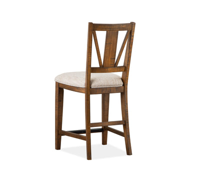 Bay Creek - Counter Chair With Upholstered Seat (Set of 2) - Toasted Nutmeg.