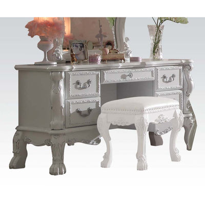 Dresden - Vanity Desk - Antique White - Grand Furniture GA