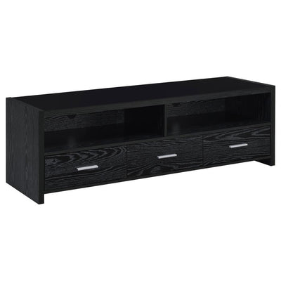 Alton - 3-drawer Black Oak TV Console.