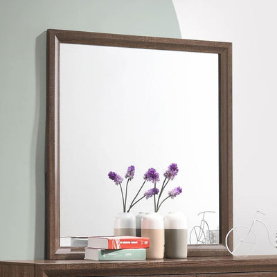 Brandon - Framed Dresser Mirror - Medium WArm - Brown - Grand Furniture GA